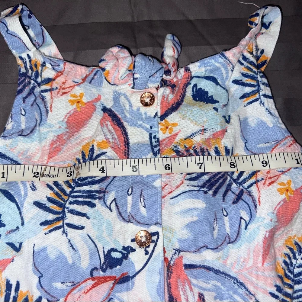 Vince Camuto Girls Light Blue Tropical Print Matching Set